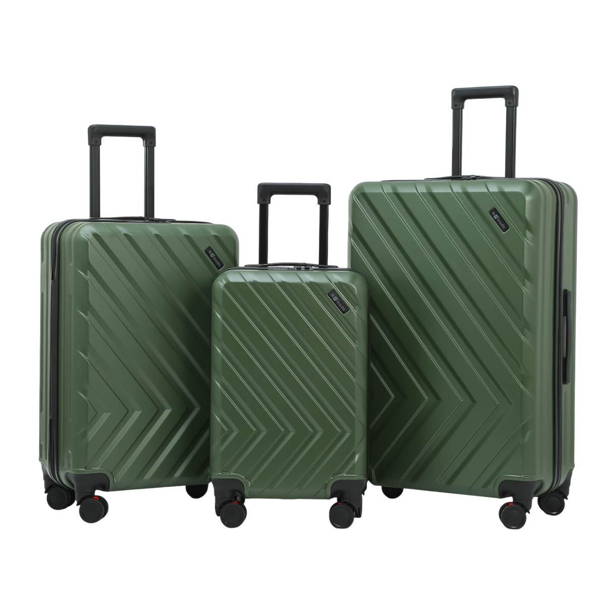 Nomado Horizon 2.0 luggage set in green with three sizes