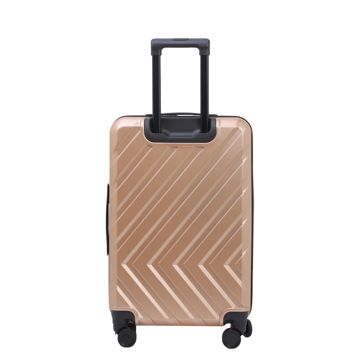 Nomado Horizon 2.0 suitcase in gold with a telescopic handle – rear view
