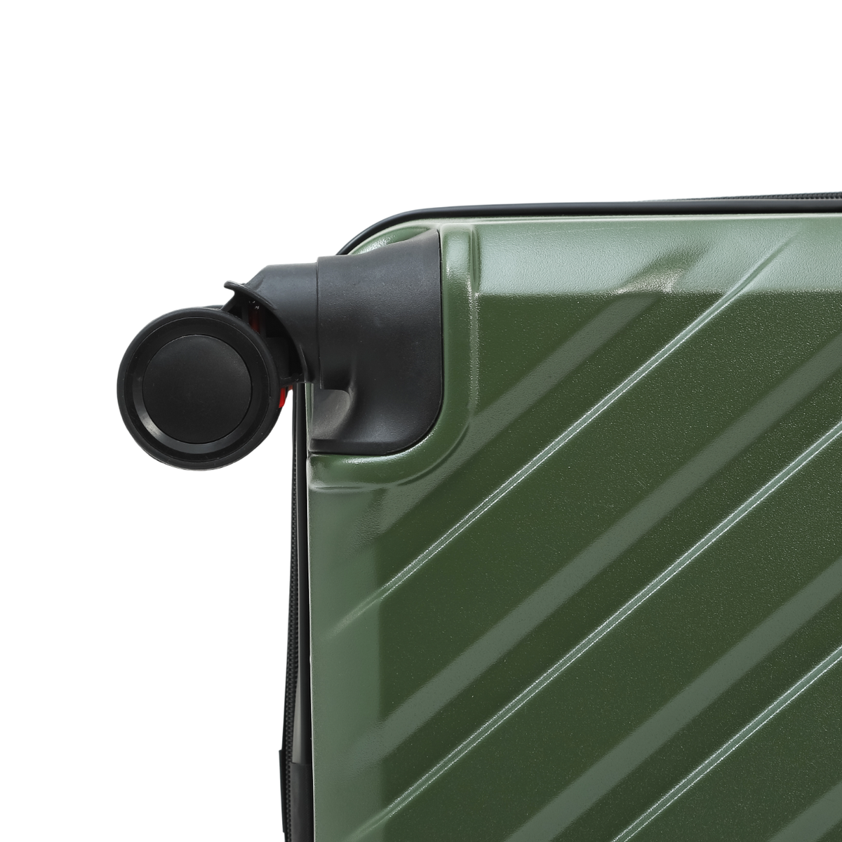 Horizon 2.0 suitcase in green with spinner wheels and a textured surface – detail view